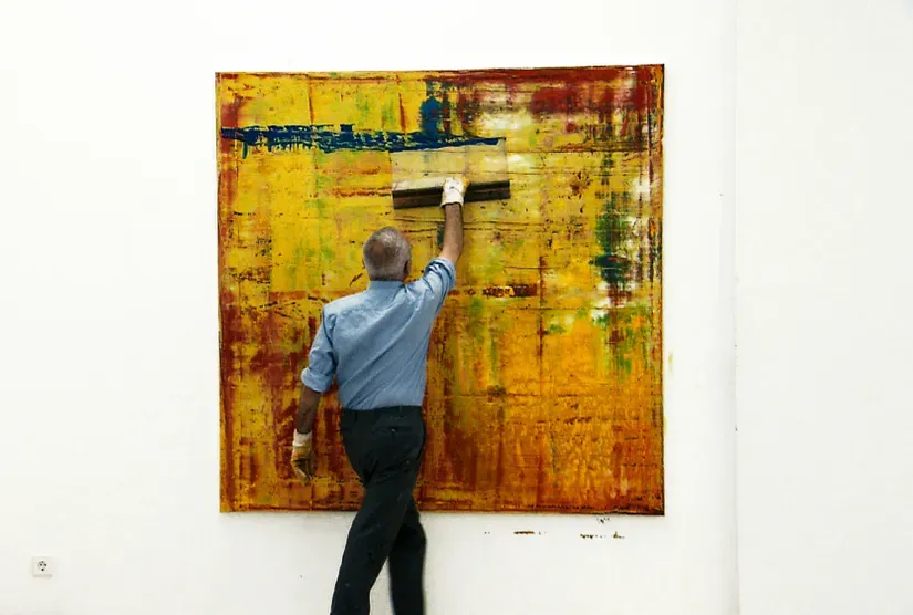 man painting